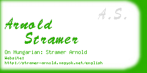 arnold stramer business card